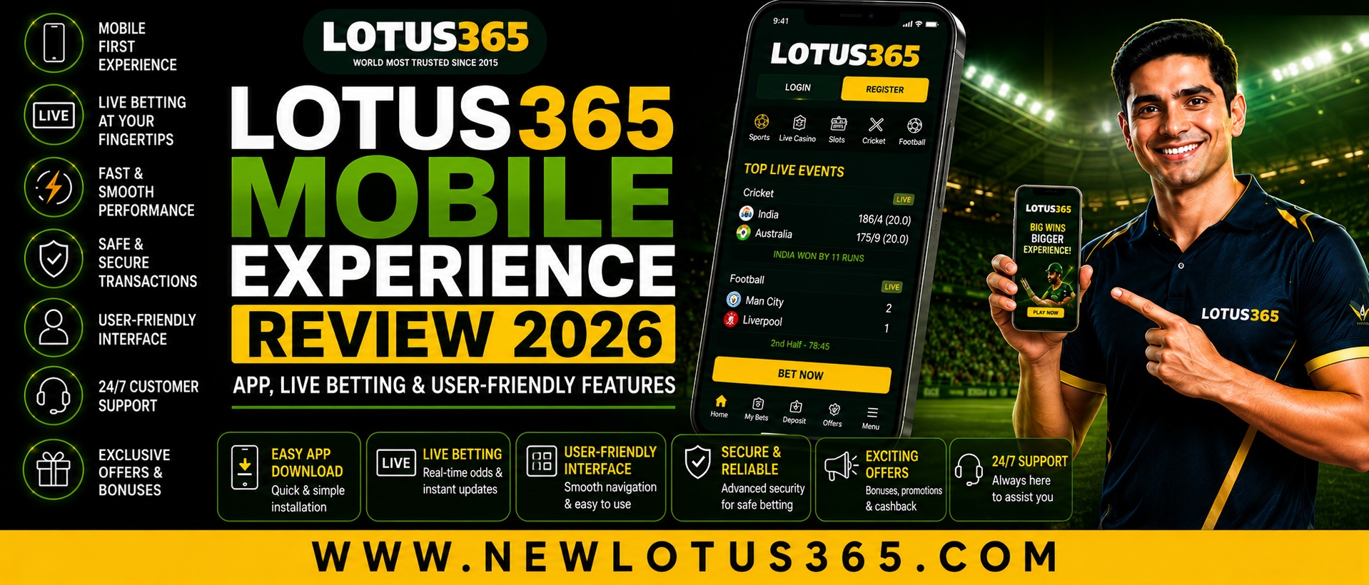 Lotus365 Mobile Experience Review 2026 - App, Live Betting & User-Friendly Features