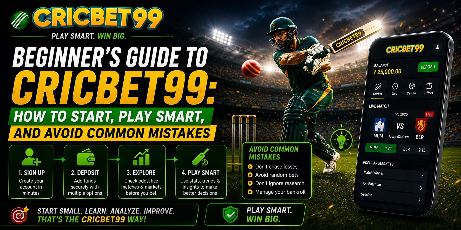 Beginner's Guide to Cricbet99: How to Start, Play Smart, and Avoid Common Mistakes