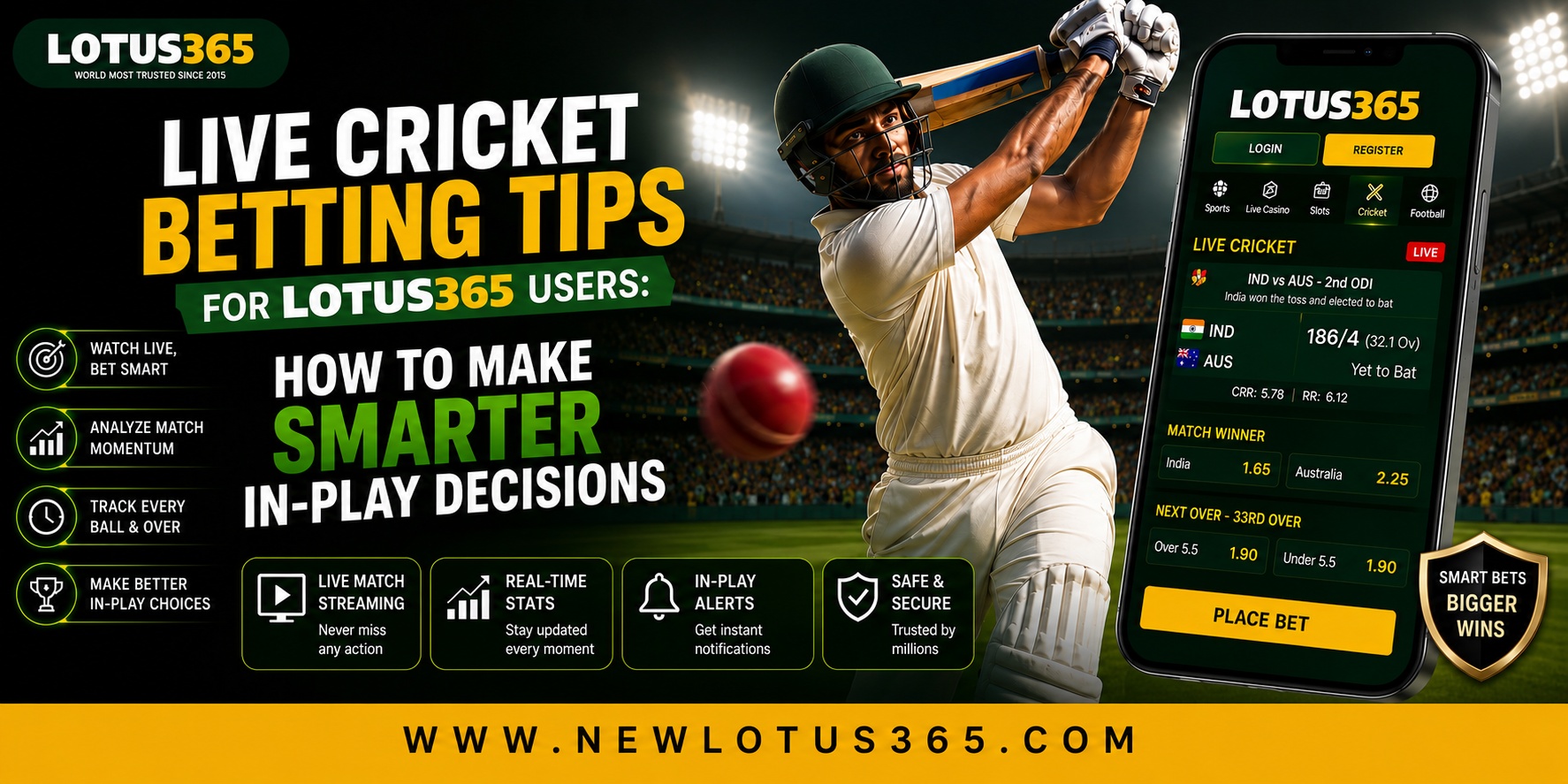 Live Cricket Betting Tips for Lotus365 Users: How to Make Smarter In-Play Decisions