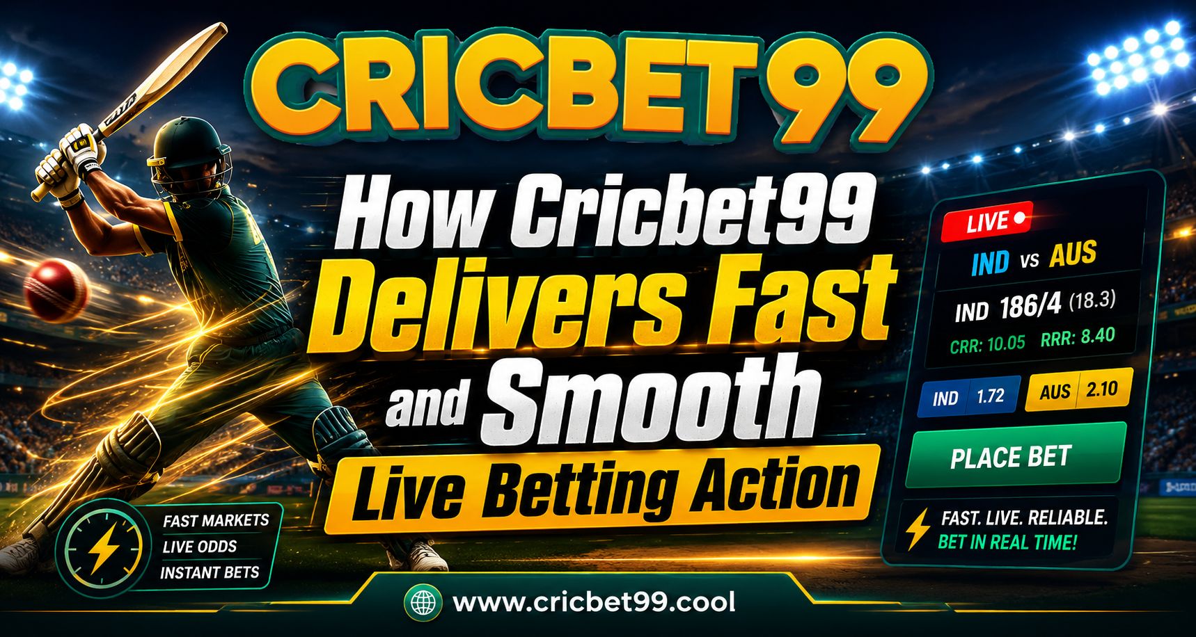 How Cricbet99 Delivers Fast and Smooth Live Betting Action