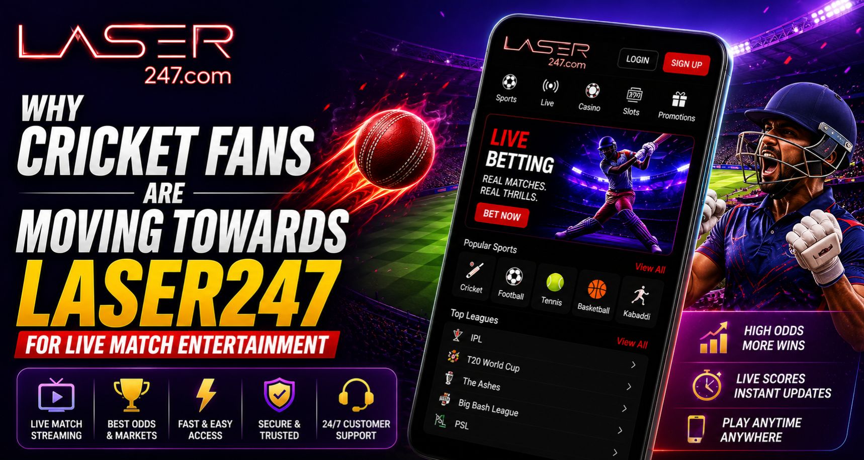 Why Cricket Fans Are Moving Towards Laser247 for Live Match Entertainment