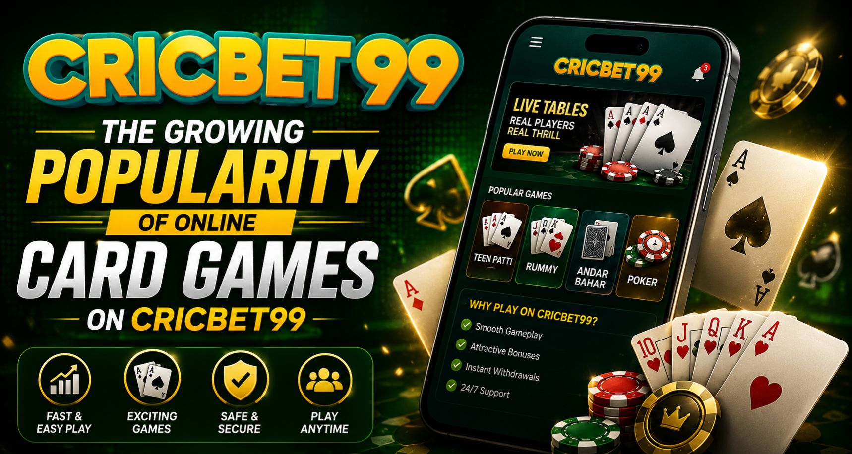 The Growing Popularity of Online Card Games on Cricbet99