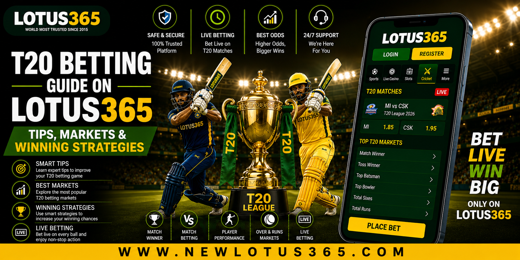Lotus365 T20 Betting Guide: Tips, Markets & Winning Strategies 