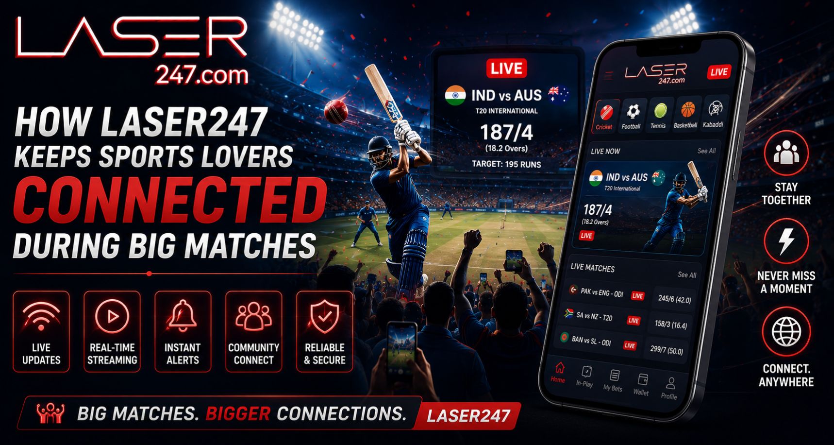 How Laser247 Keeps Sports Lovers Connected During Big Matches