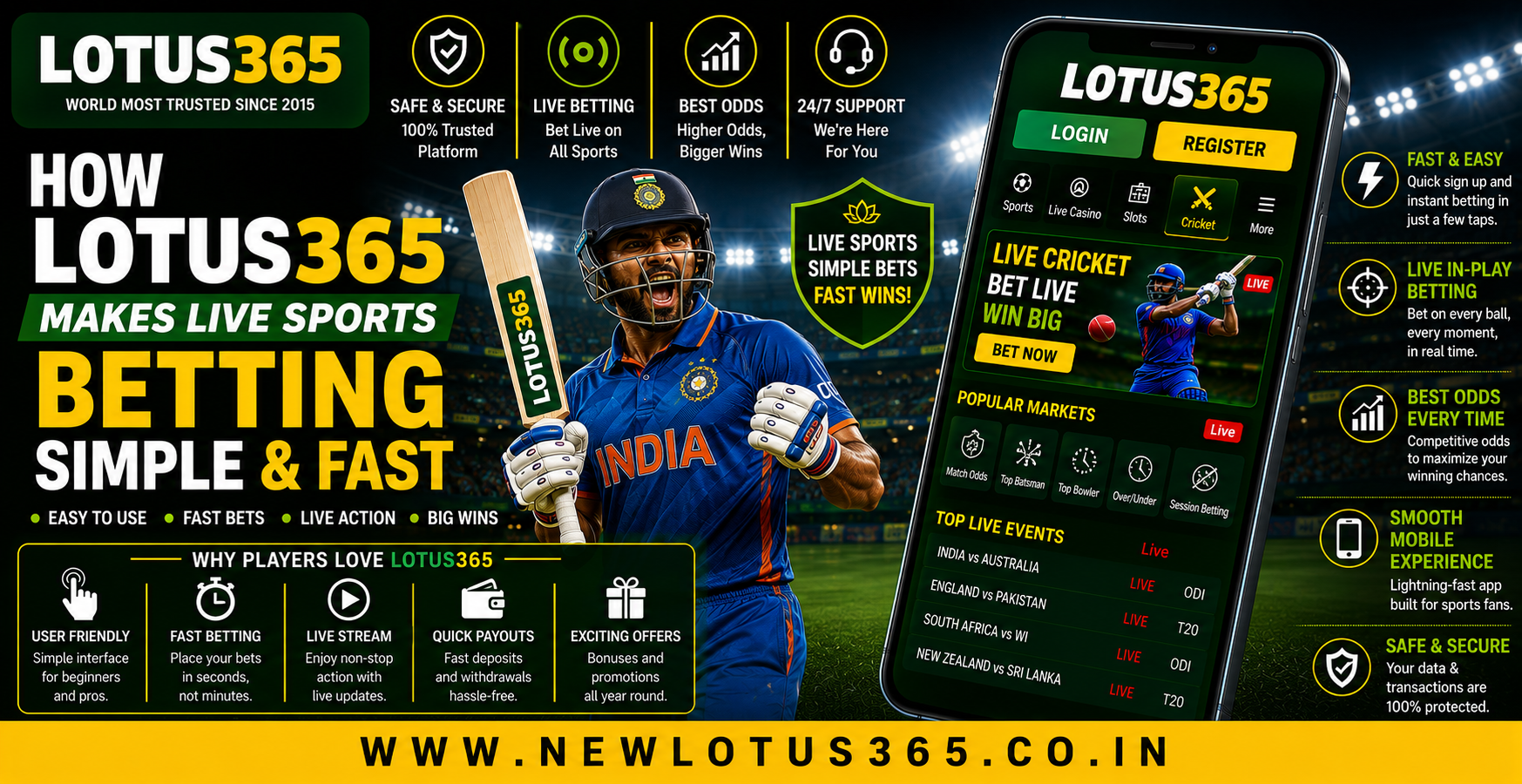 How Lotus365 Makes Live Sports Betting Simple and Fast