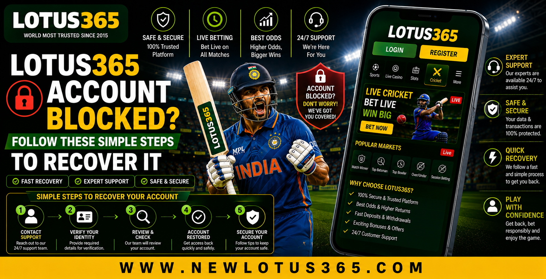 Lotus365 Account Blocked? Follow These Simple Steps to Recover It 
