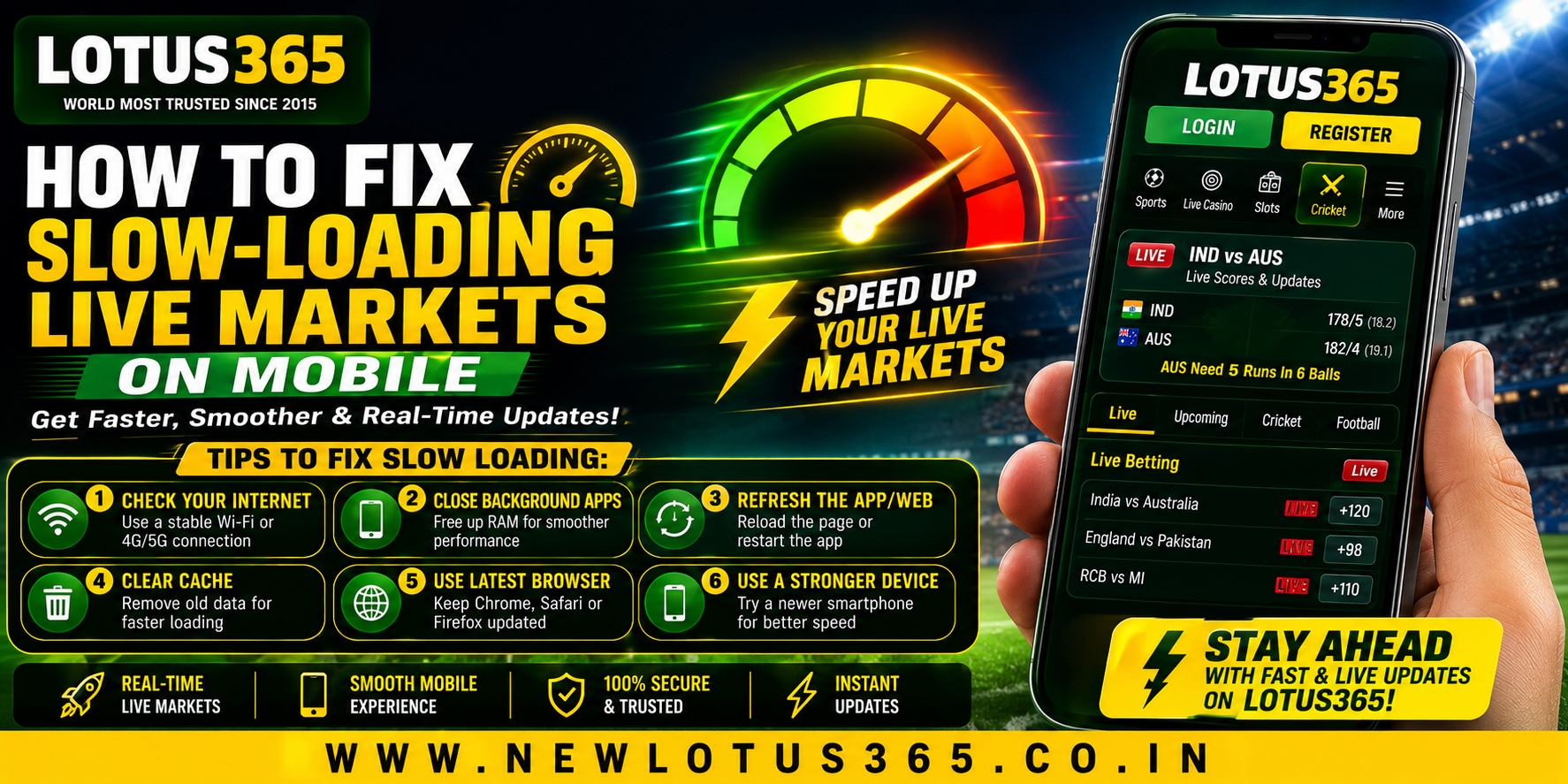 How to Fix Slow-Loading Live Markets on Mobile