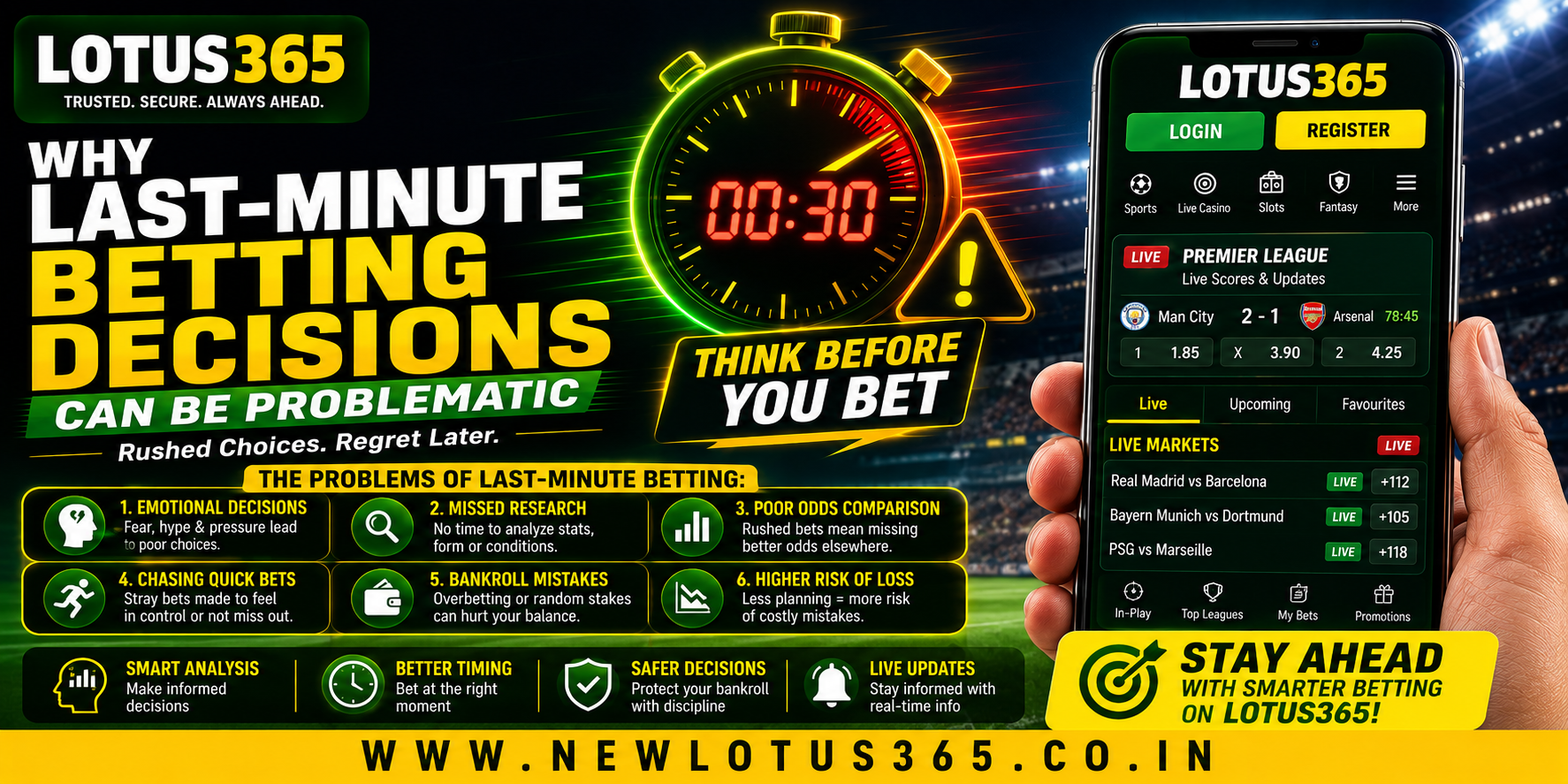 Why Last-Minute Betting Decisions Can Be Problematic