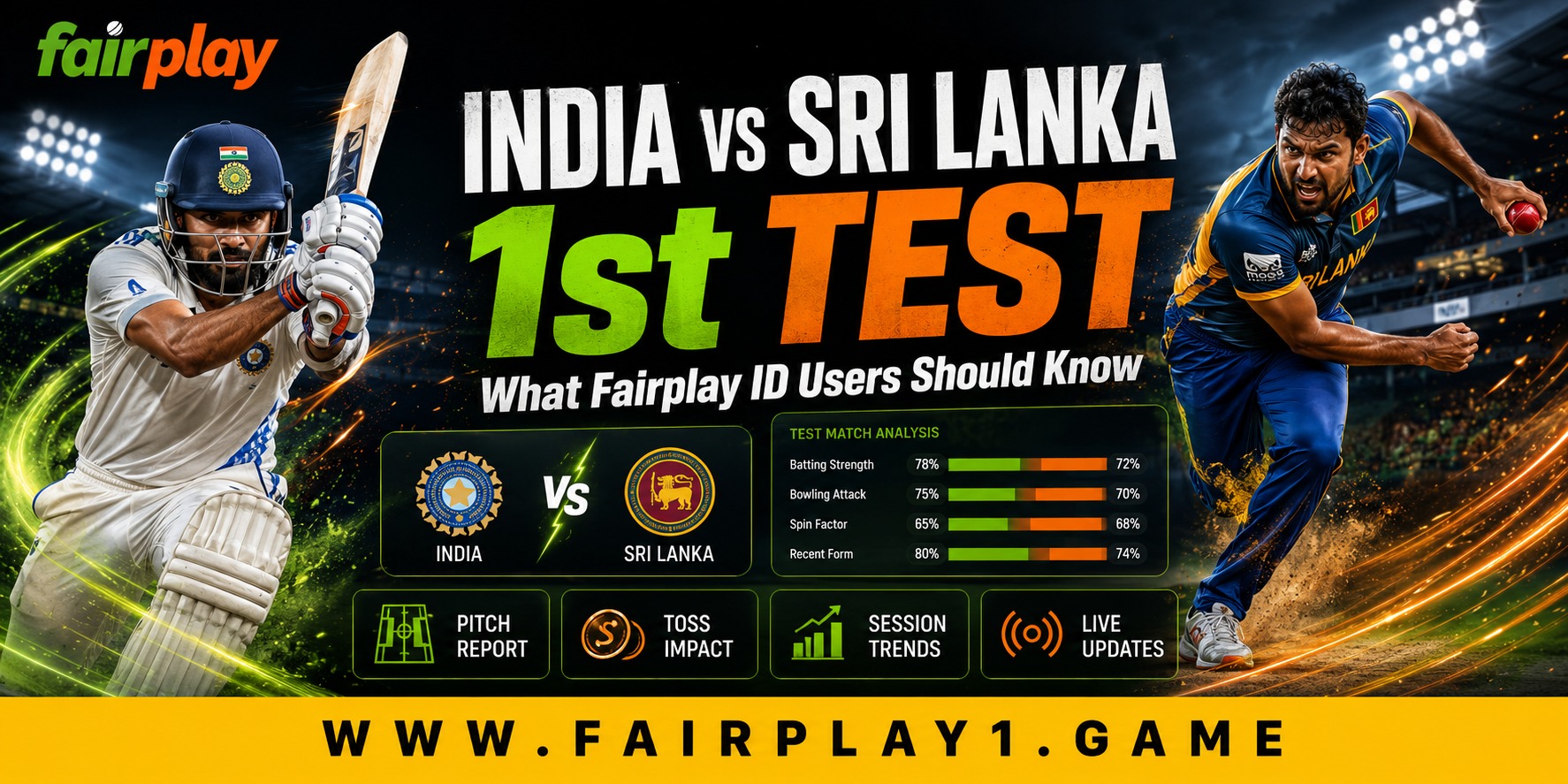 India vs Sri Lanka 1st Test: What Fairplay ID Users Should Know