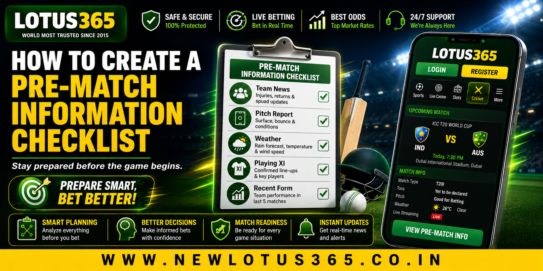 How to Create a Pre-Match Information Checklist