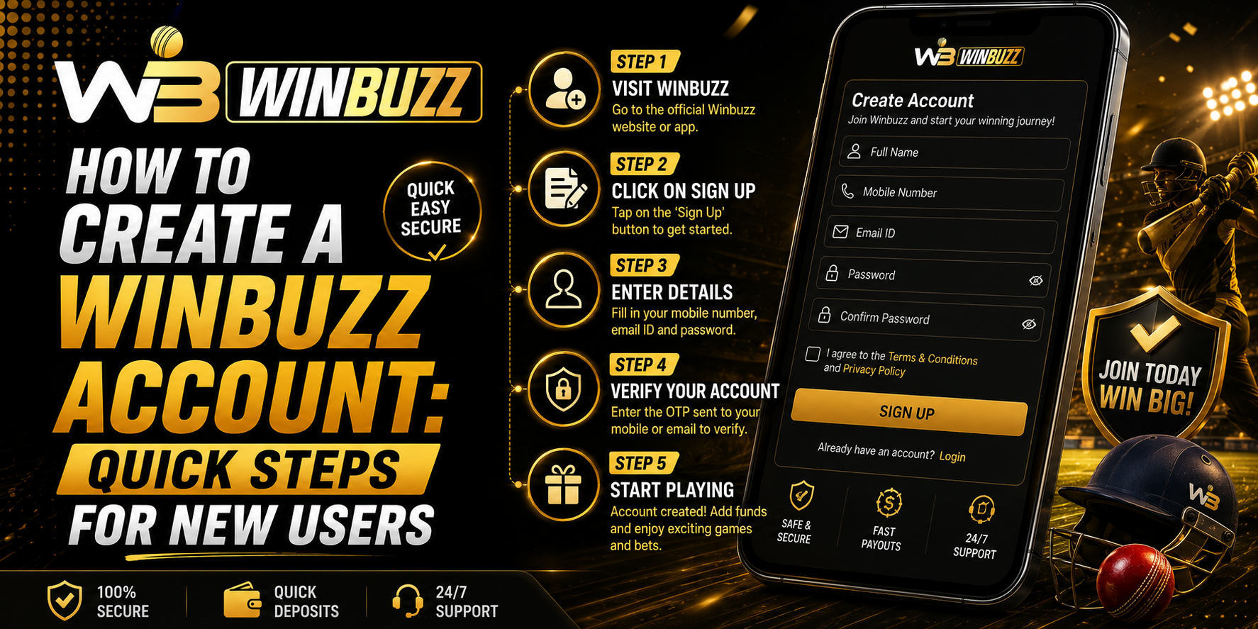 How to Create a Winbuzz Account: Quick Steps for New Users