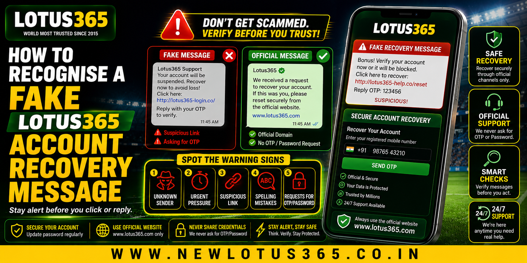 How to Recognise a Fake Account Recovery Message