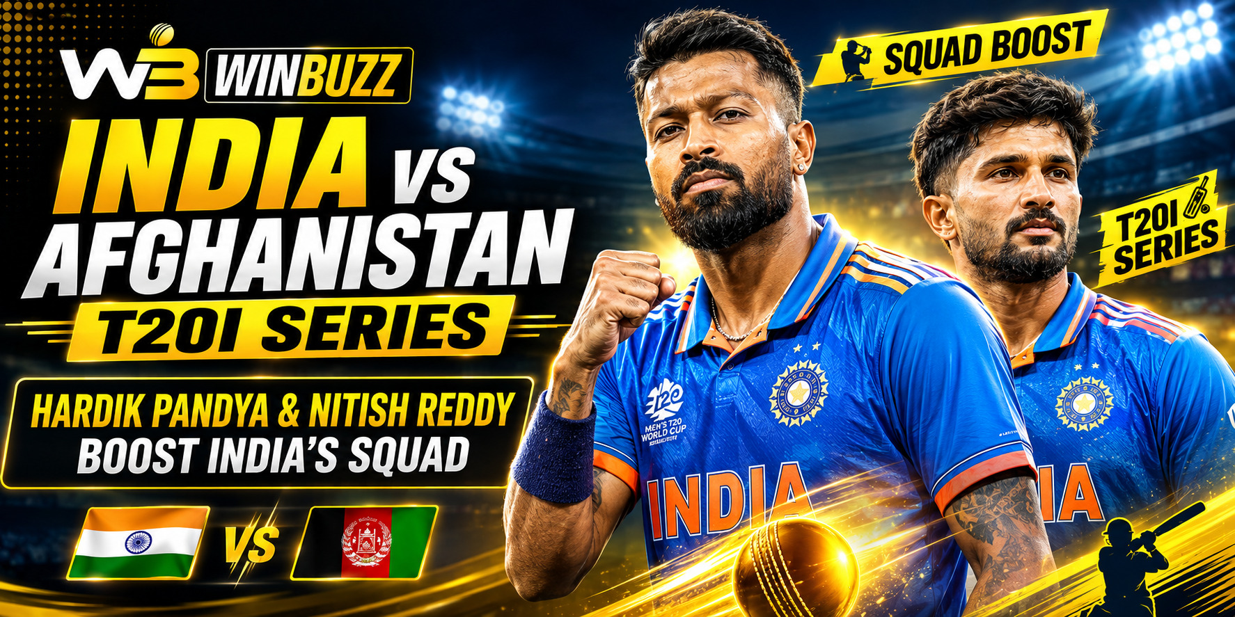 India vs Afghanistan T20I Series: Hardik Pandya and Nitish Reddy Boost India’s Squad