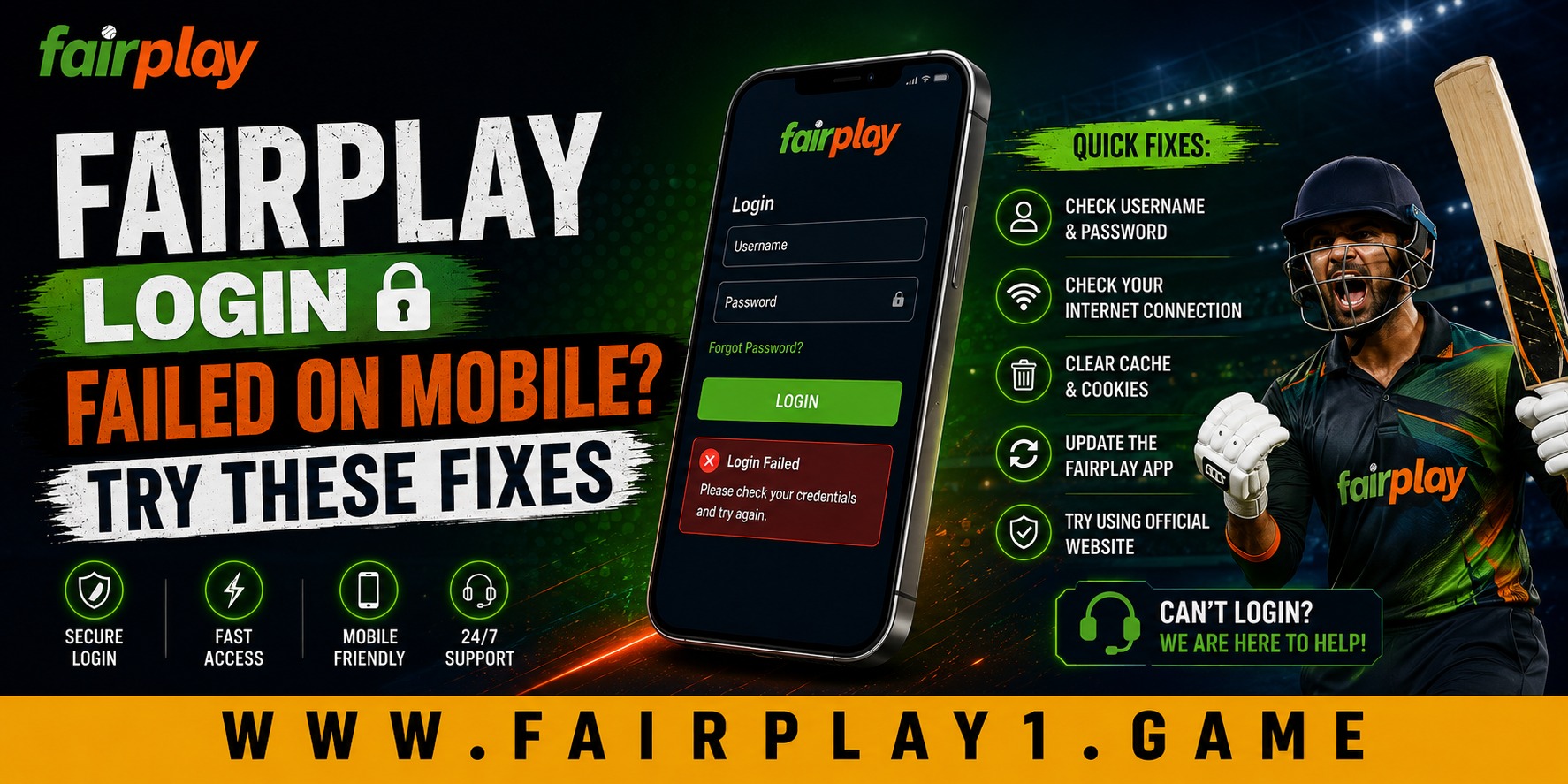 Fairplay Login Failed on Mobile? Try These Fixes