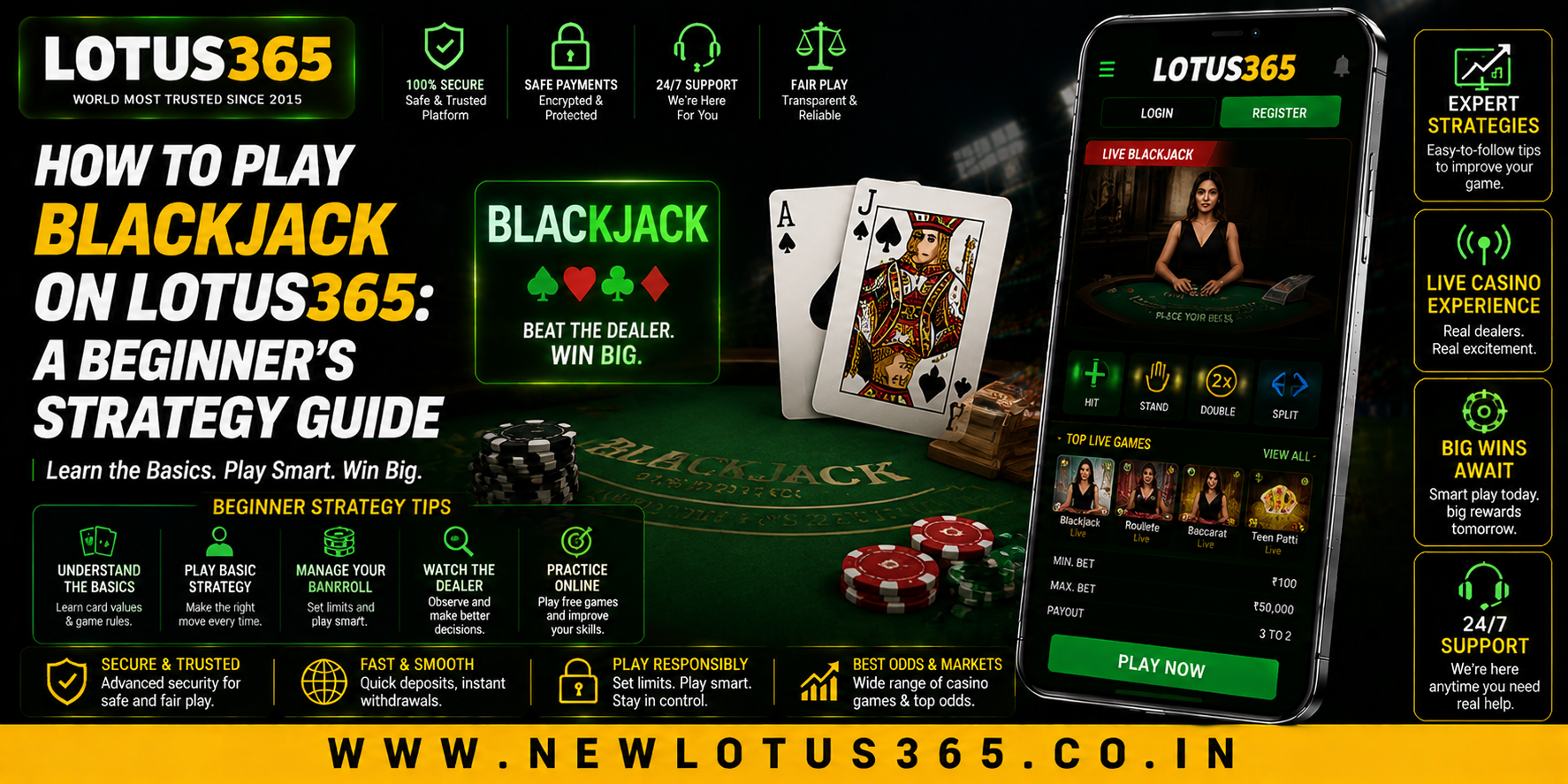 How to Play Blackjack on Lotus365: A Beginner’s Strategy Guide