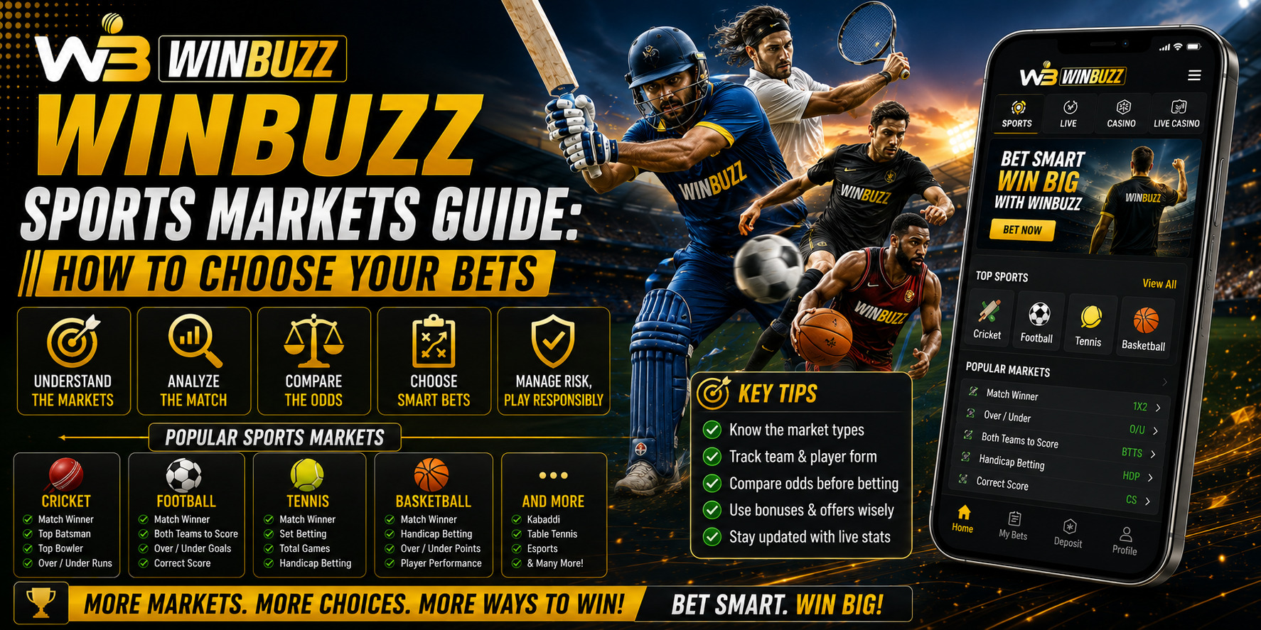 Winbuzz Sports Markets Guide: How to Choose Your Bets