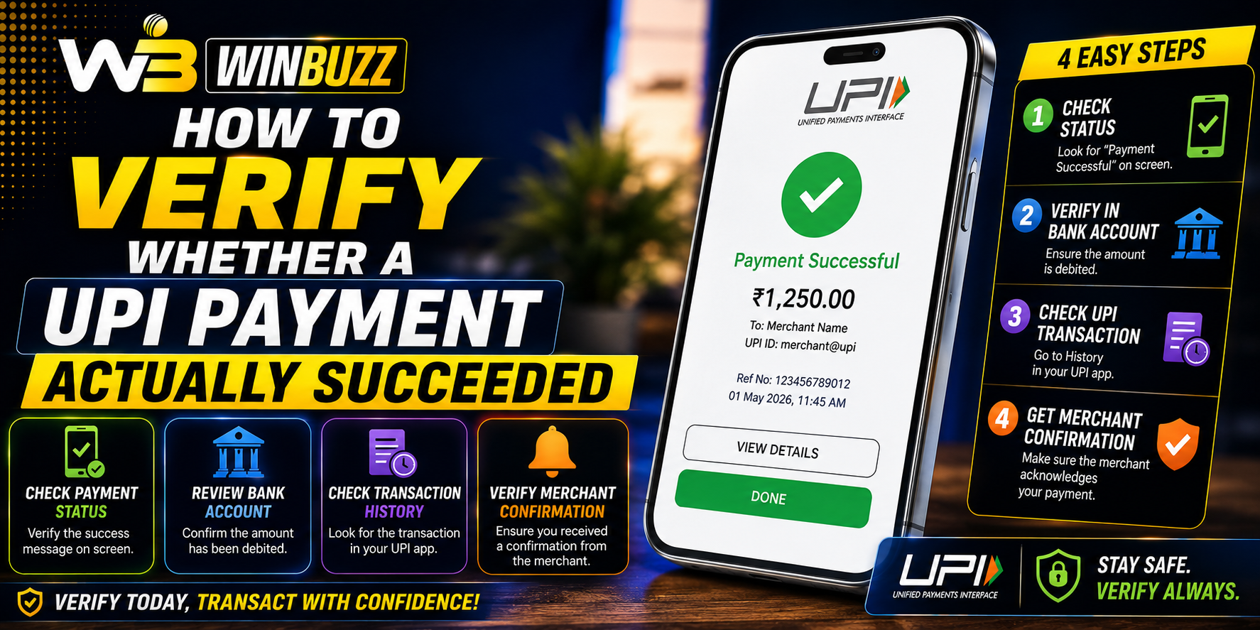 How to Verify Whether a UPI Payment Actually Succeeded 