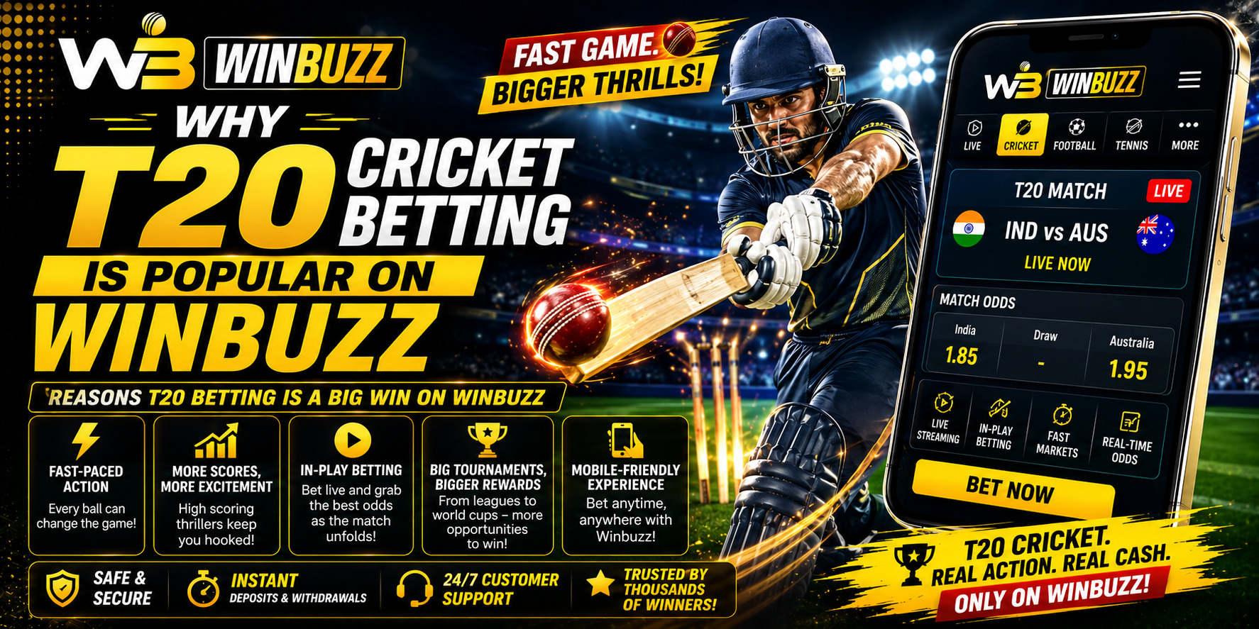 Why T20 Cricket Betting Is Popular on Winbuzz