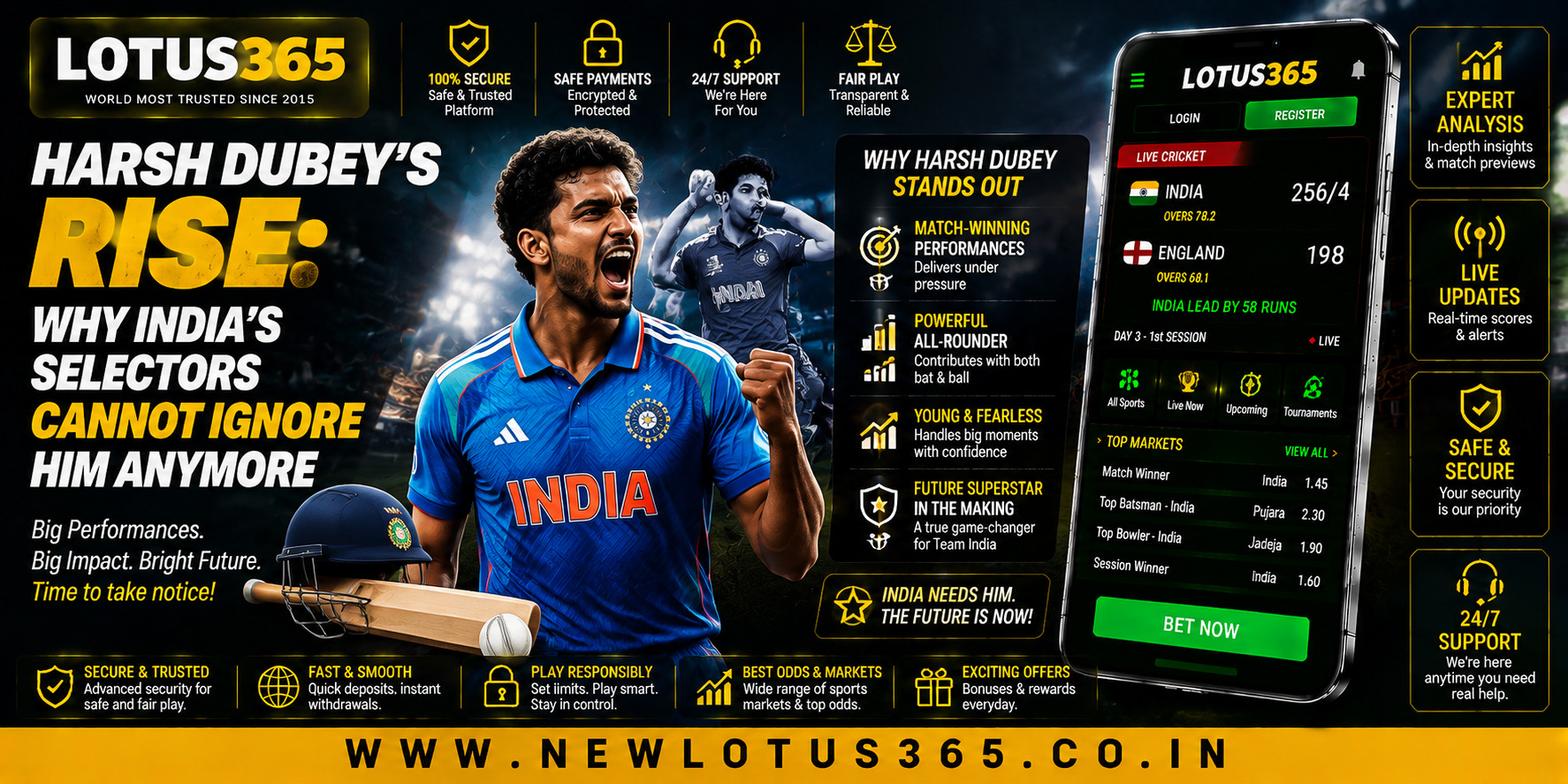 Harsh Dubey’s Rise: Why India’s Selectors Cannot Ignore Him Anymore