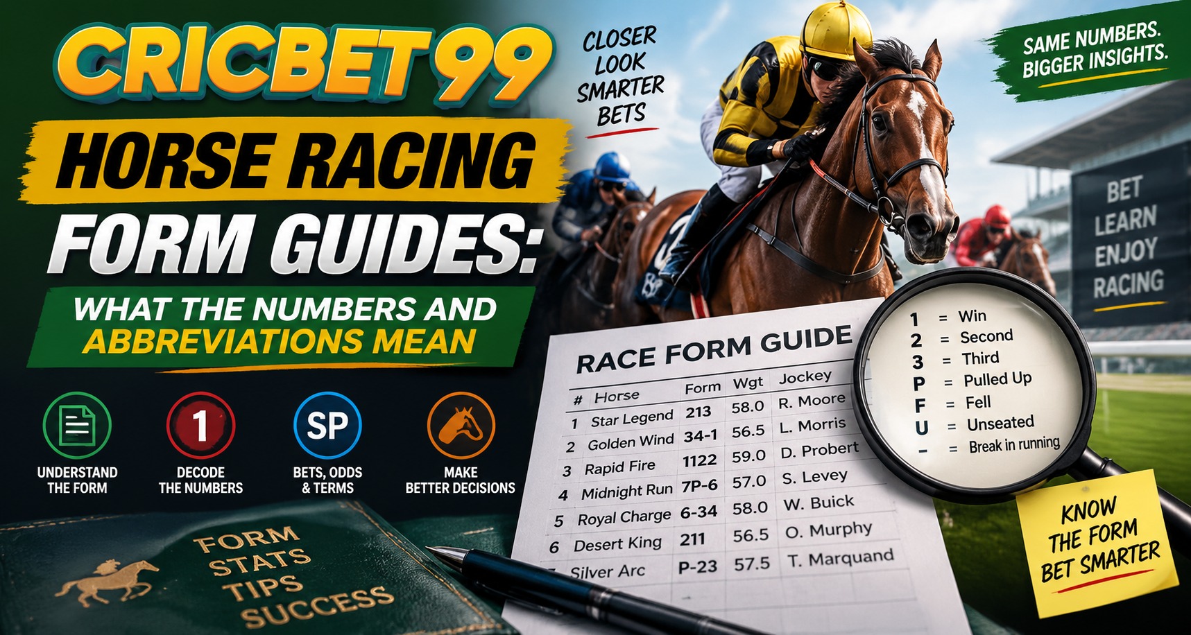 Horse Racing Form Guides: What the Numbers and Abbreviations Mean | Cricbet99