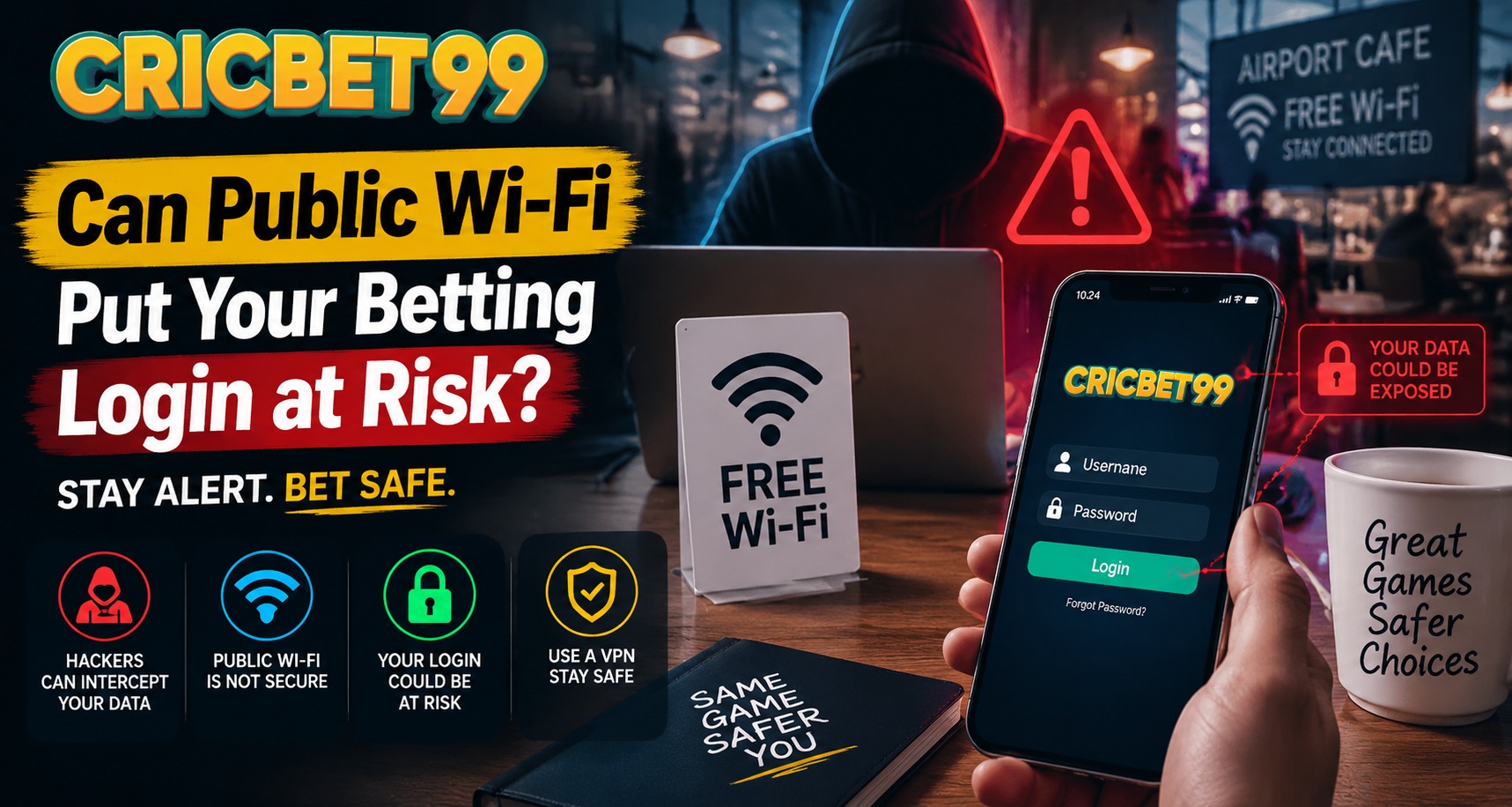 Cricbet99: Can Public Wi-Fi Put Your Betting Login at Risk?