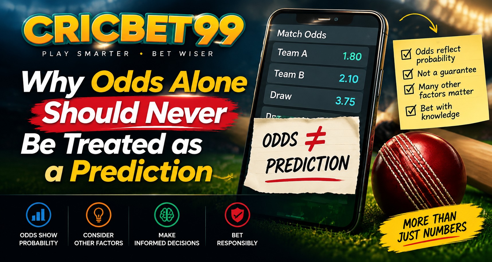 Why Odds Alone Should Never Be Treated as a Prediction | Cricbet99