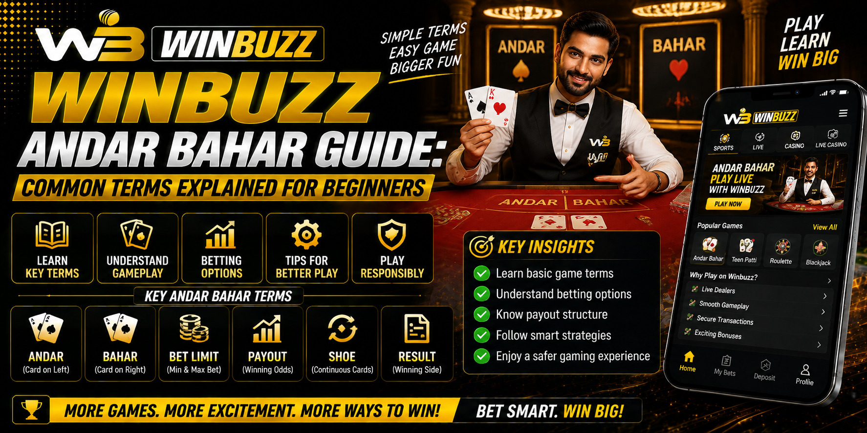 Winbuzz Andar Bahar Guide: Common Terms Explained for Beginners
