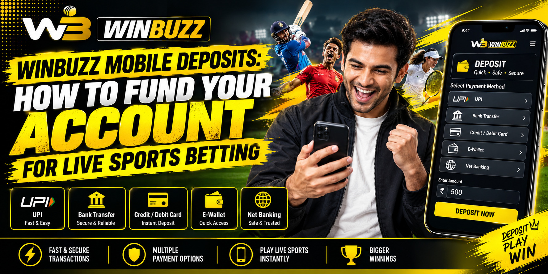 Winbuzz Mobile Deposits: How to Fund Your Account for Live Sports Betting