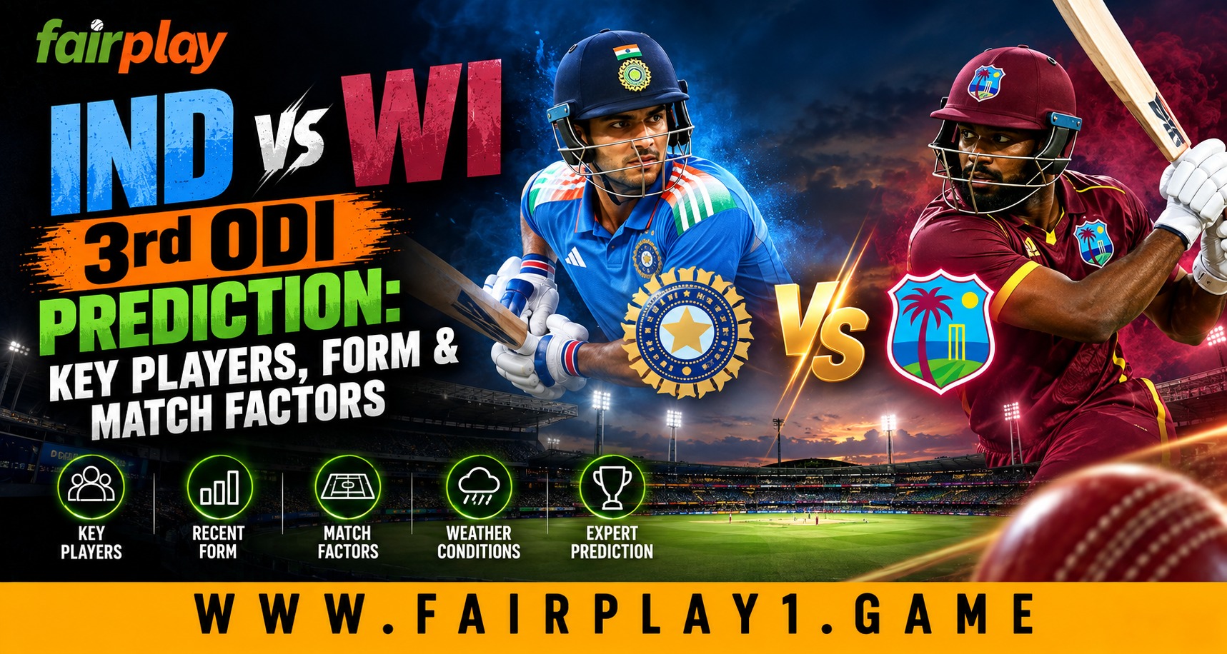 IND vs WI 3rd ODI Prediction: Key Players, Form & Match Factors