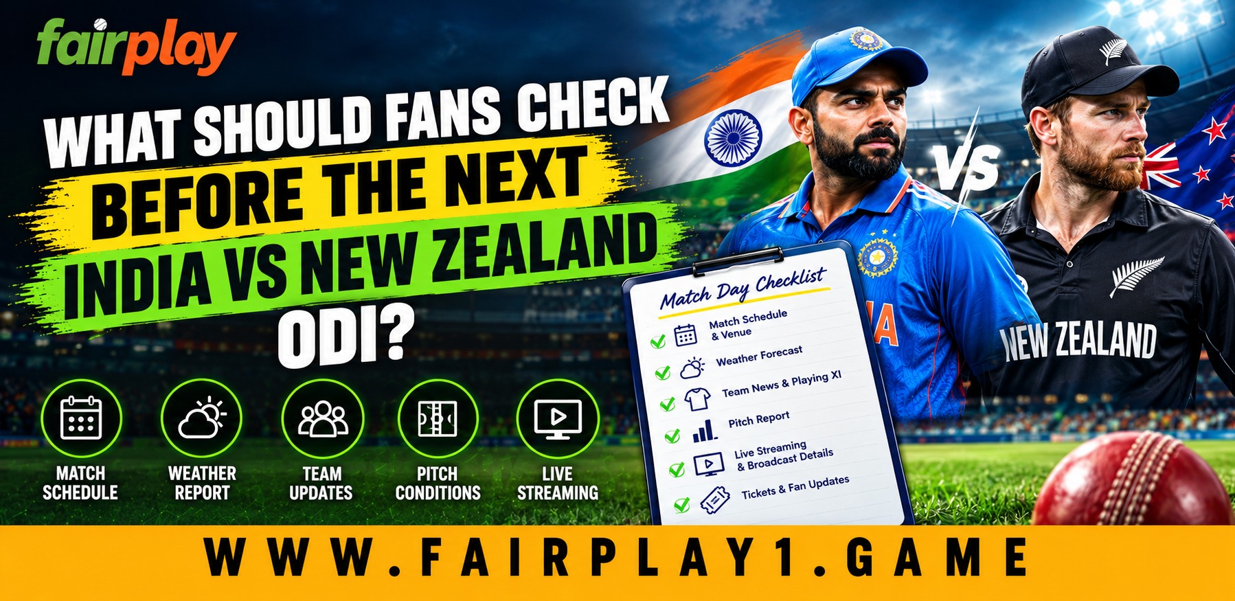 What Should Fans Check Before the Next India vs New Zealand ODI?